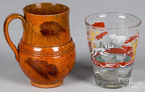 STIEGEL TYPE ENAMEL DECORATED