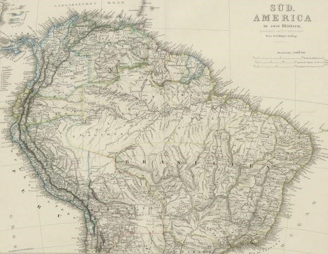 STIELERS HANDATLAS GERMAN MAP OF