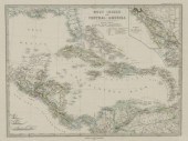 STIELERS HANDATLAS MAP W. INDI
