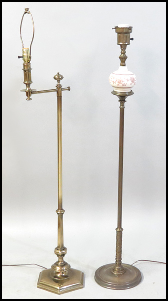 STIFFEL BRASS FLOOR LAMP.