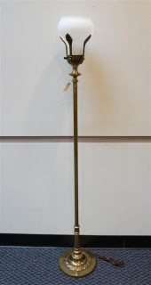 STIFFEL BRASS TORCHERE FLOOR L