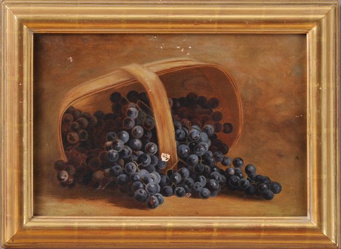 STILL LIFE OF GRAPES Oil on