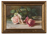 Still Life of Two Roses by Pat