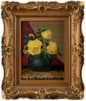 STILL LIFE OF YELLOW ROSES CIR