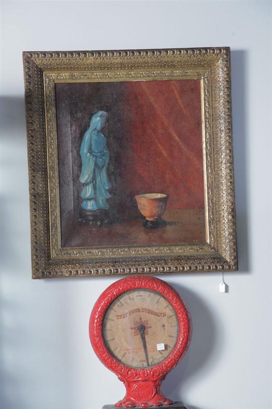 STILL LIFE OIL PAINTING. Signed