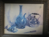 STILL LIFE PRINT ON CANVAS BY
