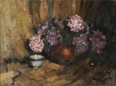 STILL LIFE WITH FLOWERSoil on