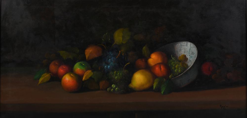 STILL LIFE WITH FRUITS AND BLUE AND