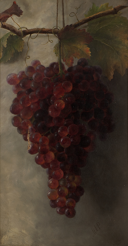 Still life with grapes signed