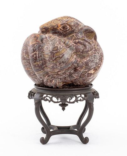 STONE ANIMALIER SCULPTURE ON