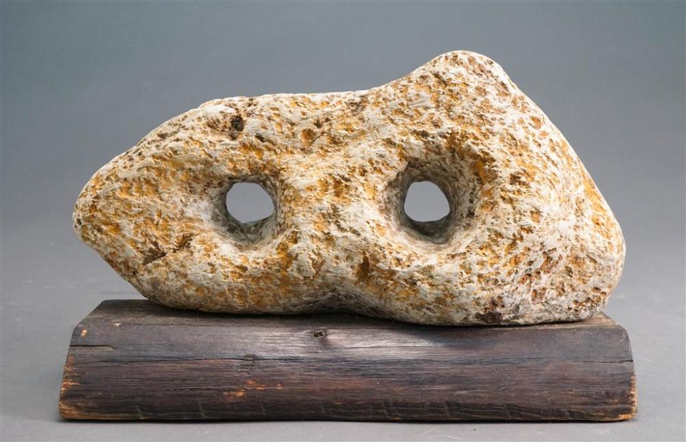 STONE CARVING ON WOOD BASEStone