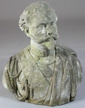 STONE CONCRETE BUST OF A LATE