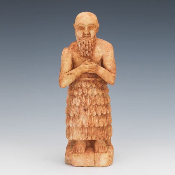 STONE FIGURINE OF A SUMERIAN 11 ½"H