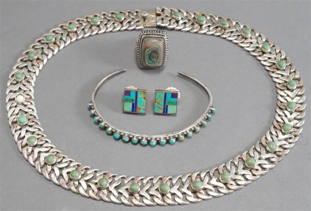 STONE INSET STERLING SILVER JEWELRY