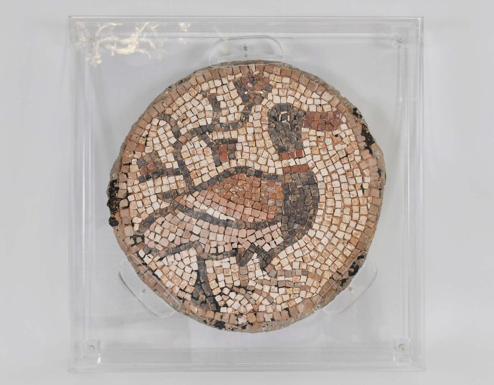STONE MOSAIC FLOOR FRAGMENT OF A