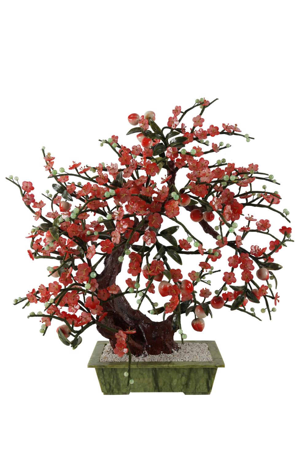 STONE TREEdepicting a peach tree on