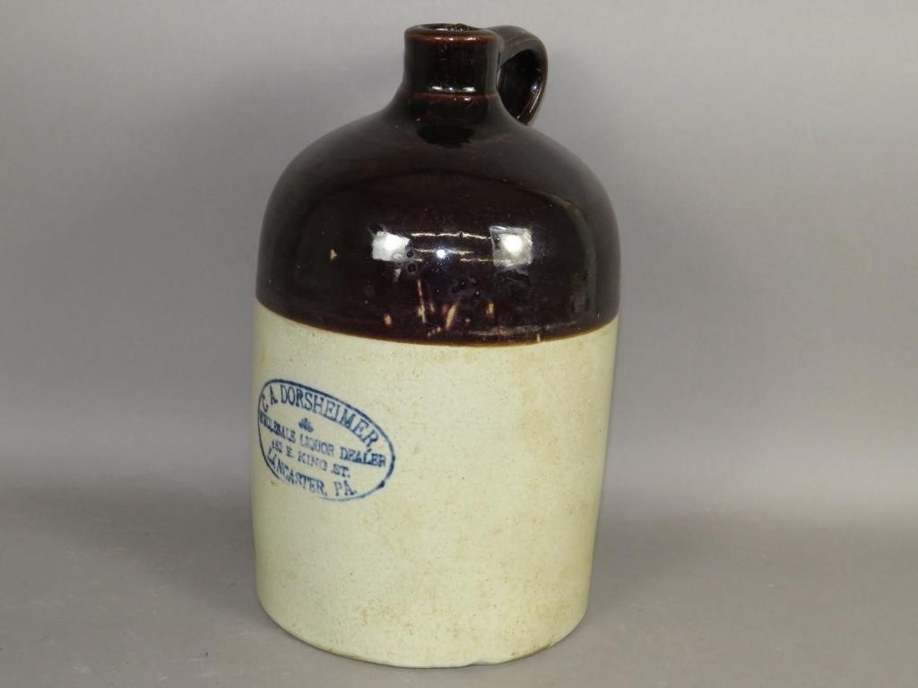 STONEWARE ADVERTISING JUG FOR