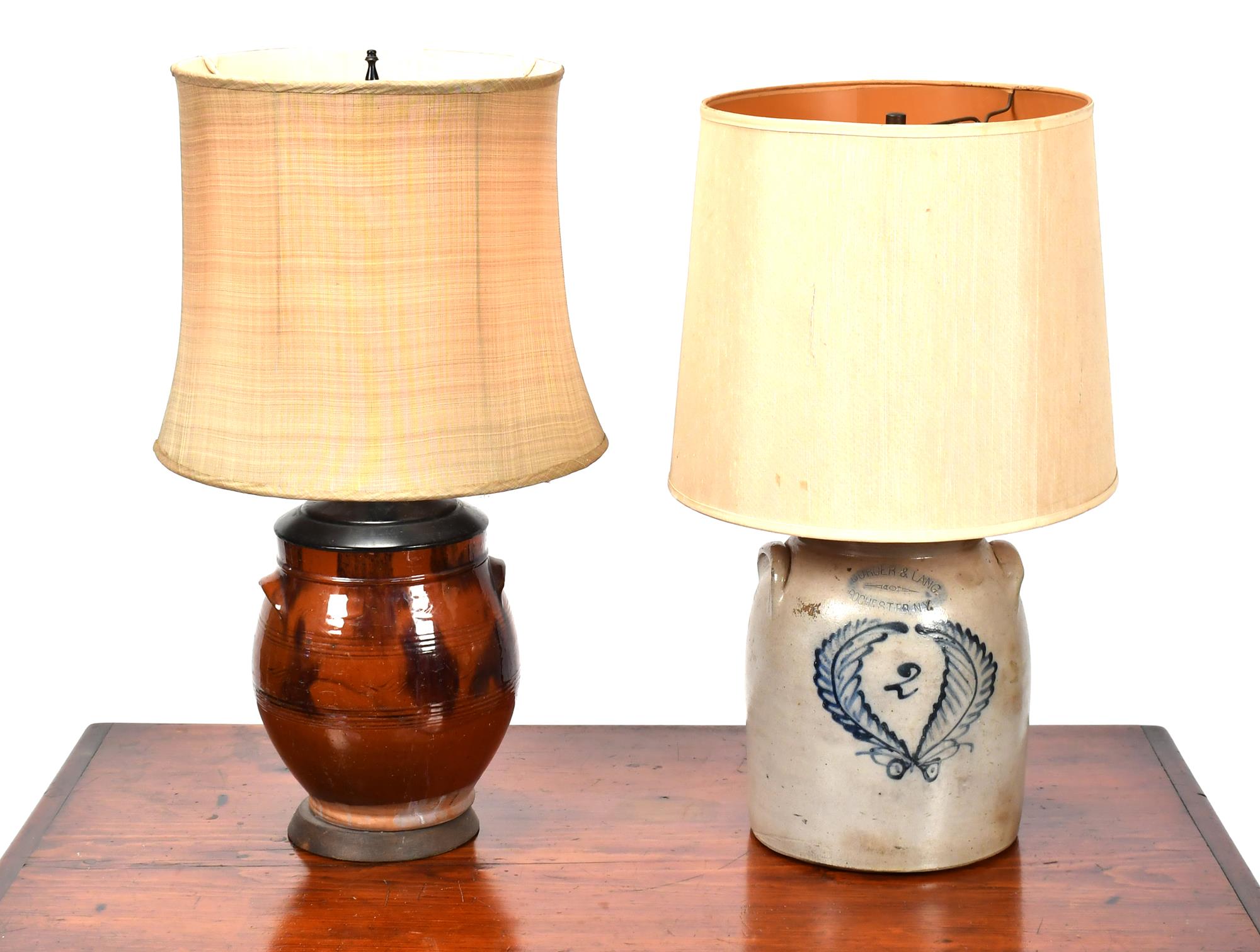 STONEWARE AND REDWARE LAMPS.