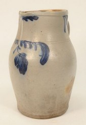 STONEWARE BATTER PITCHER, TWO
