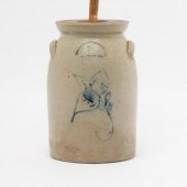 STONEWARE BUTTER CHURN, BELLEV