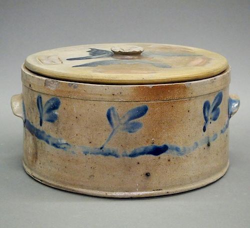 STONEWARE CAKE CROCKA circa 1870
