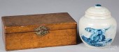 STONEWARE CANISTER WITH RELIEF