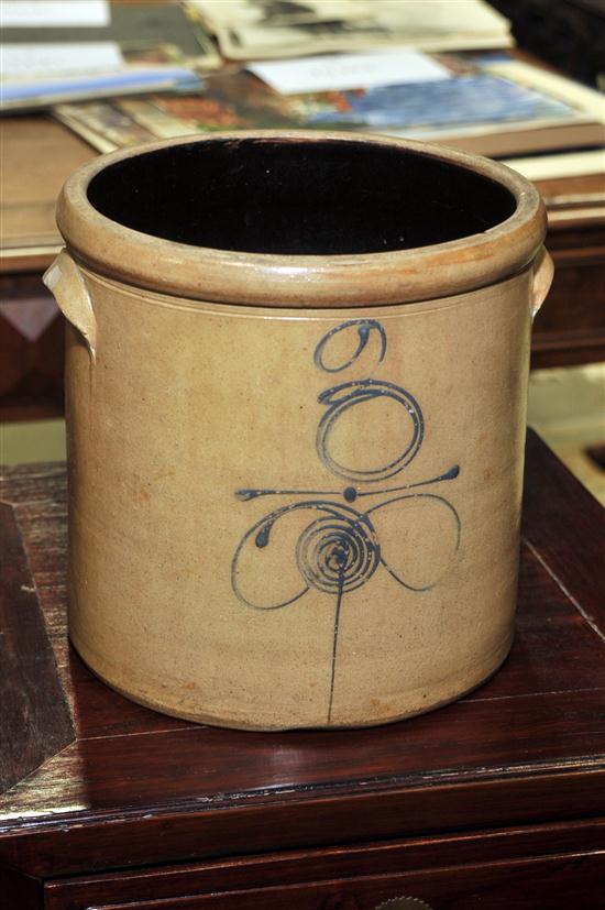 STONEWARE CROCK. American  19th