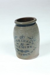 STONEWARE CROCK.  American  2n