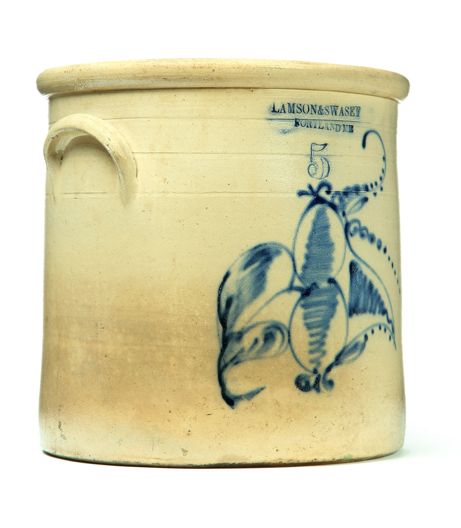 STONEWARE CROCK.  American  2nd