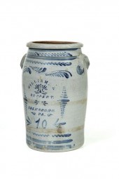 STONEWARE CROCK.  American  2n