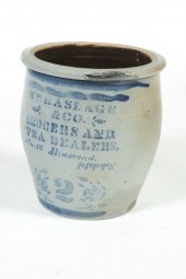 STONEWARE CROCK.  American  2n