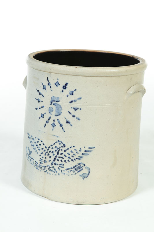 STONEWARE CROCK.  American  2nd