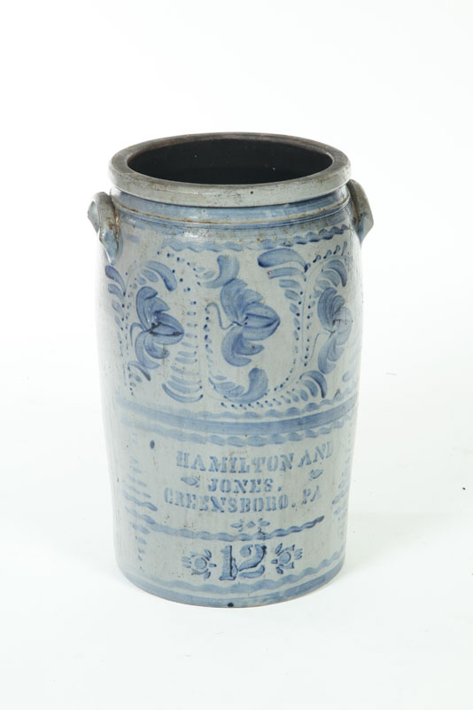 STONEWARE CROCK.  American  3rd