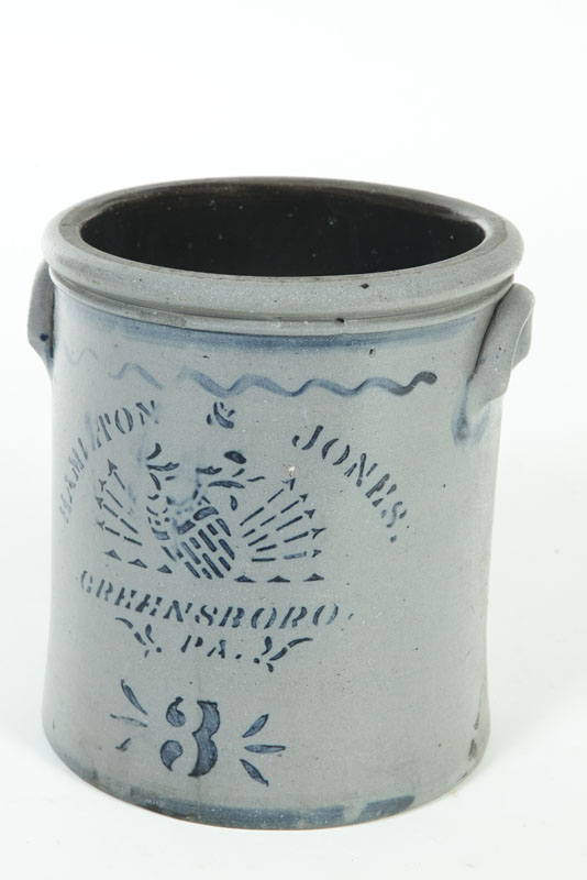 STONEWARE CROCK.  American  mid