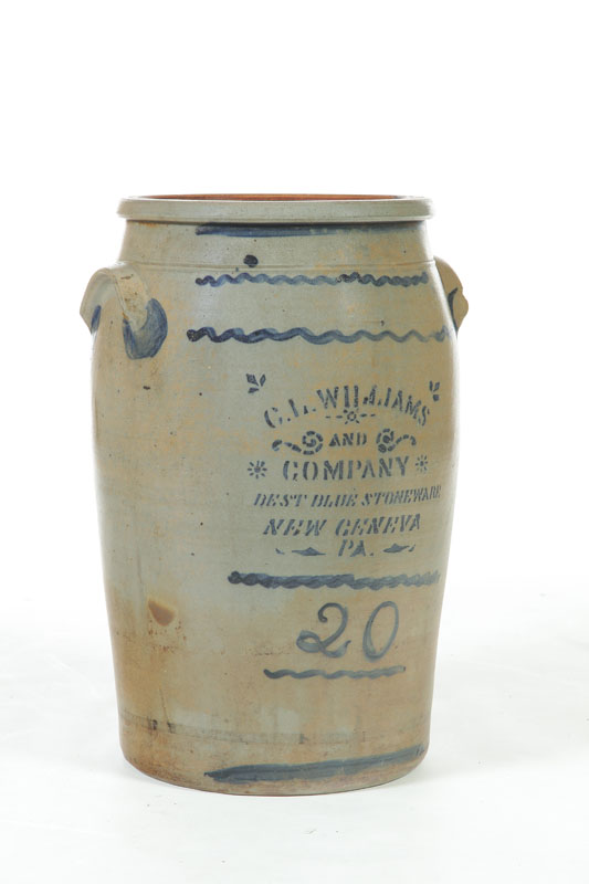 ***STONEWARE CROCK.  American 