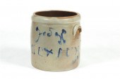 STONEWARE CROCK.  American  mi