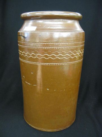 Stoneware Crock embossed designs