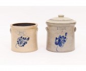 Stoneware crock signed E. Nort