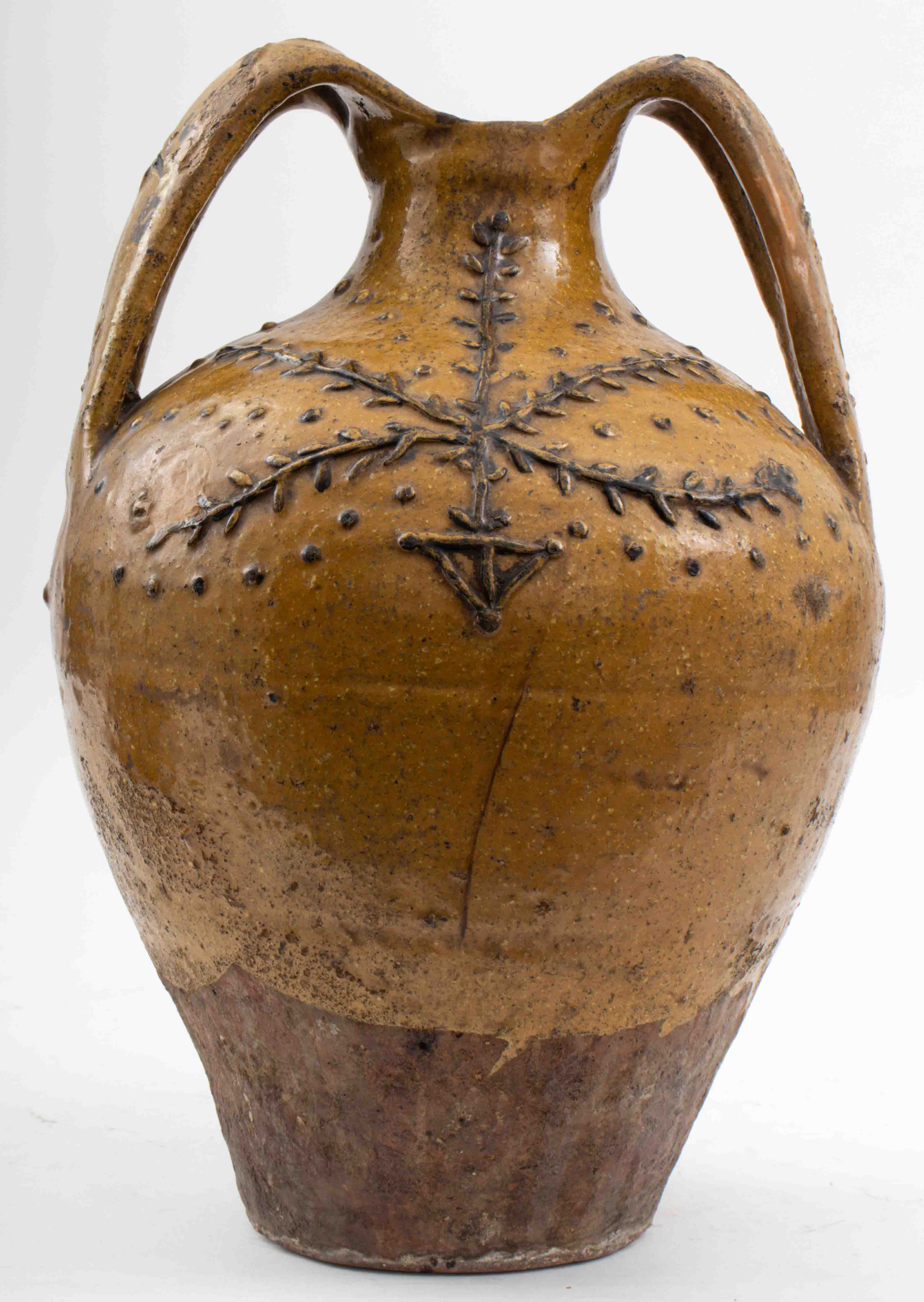 STONEWARE DOUBLE HANDLED VASE