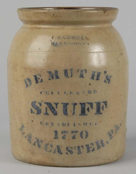 Stoneware F.H. Cowden Demuth's