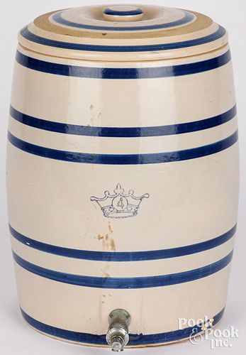 STONEWARE FOUR-GALLON WATER COOLER,