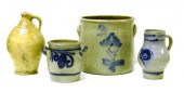 Stoneware  four pieces: salt g