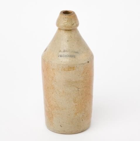 STONEWARE GINGER BEER BOTTLE,