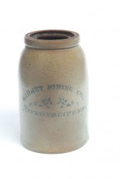 STONEWARE JAR.  West Virginia