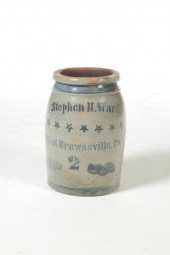 STONEWARE JAR.  Western Pennsy