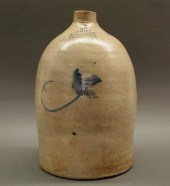 STONEWARE JUG, 3-GALLONA late