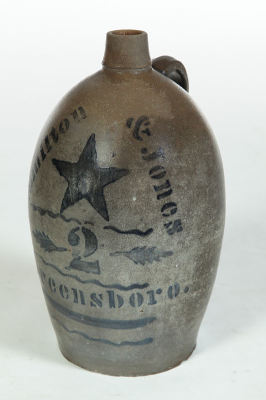 STONEWARE JUG.  American  2nd