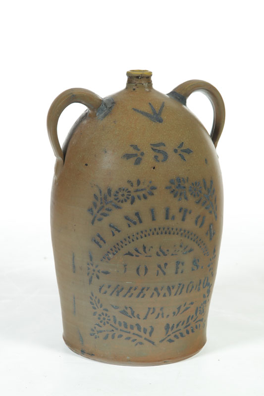 STONEWARE JUG.  American  2nd