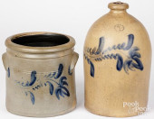STONEWARE JUG AND CROCK ATTRIB