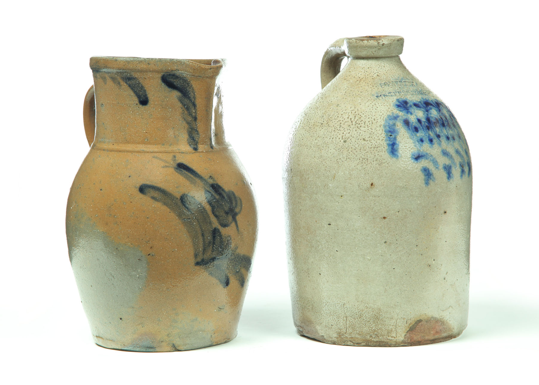 STONEWARE JUG AND PITCHER. 